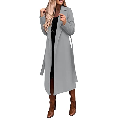 Amazon.com: Fall Winter Trench Coats for Womens Faux Wool